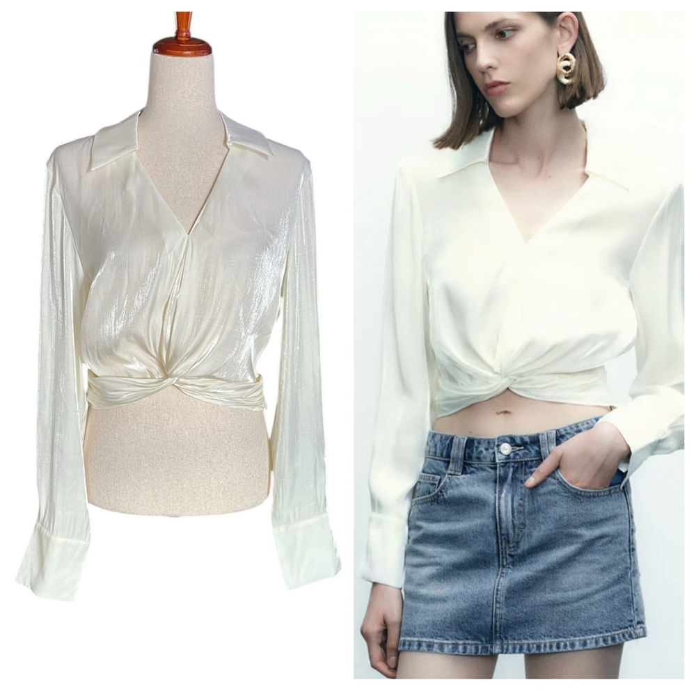 Urban Revivo Twist Front Overhead Blouse